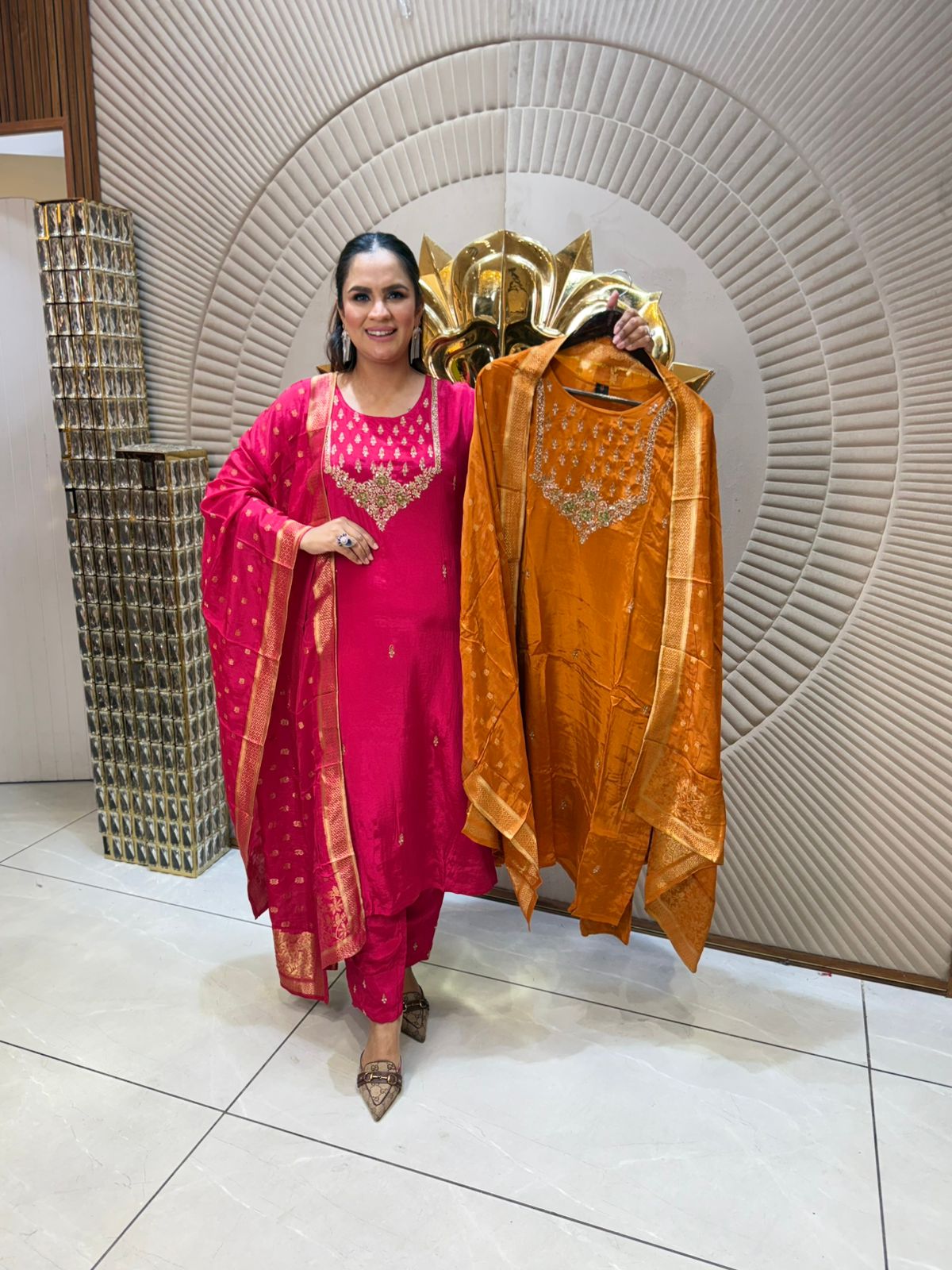 Beautiful Suit With Neck Work PC1872