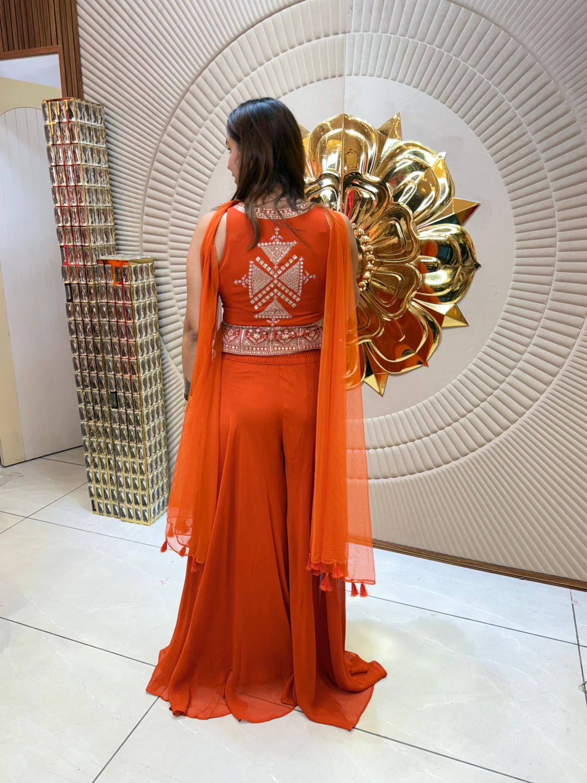 Glamorous Designer Tops with Flowing Bottoms PC1885