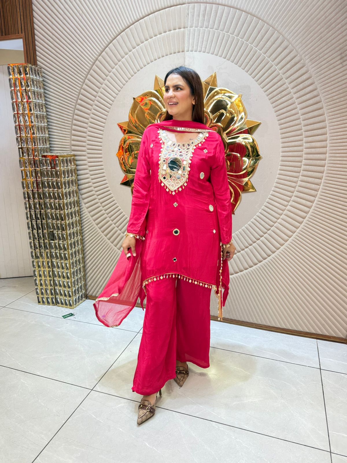 Very Pretty Suit With Mirror Work PC1894