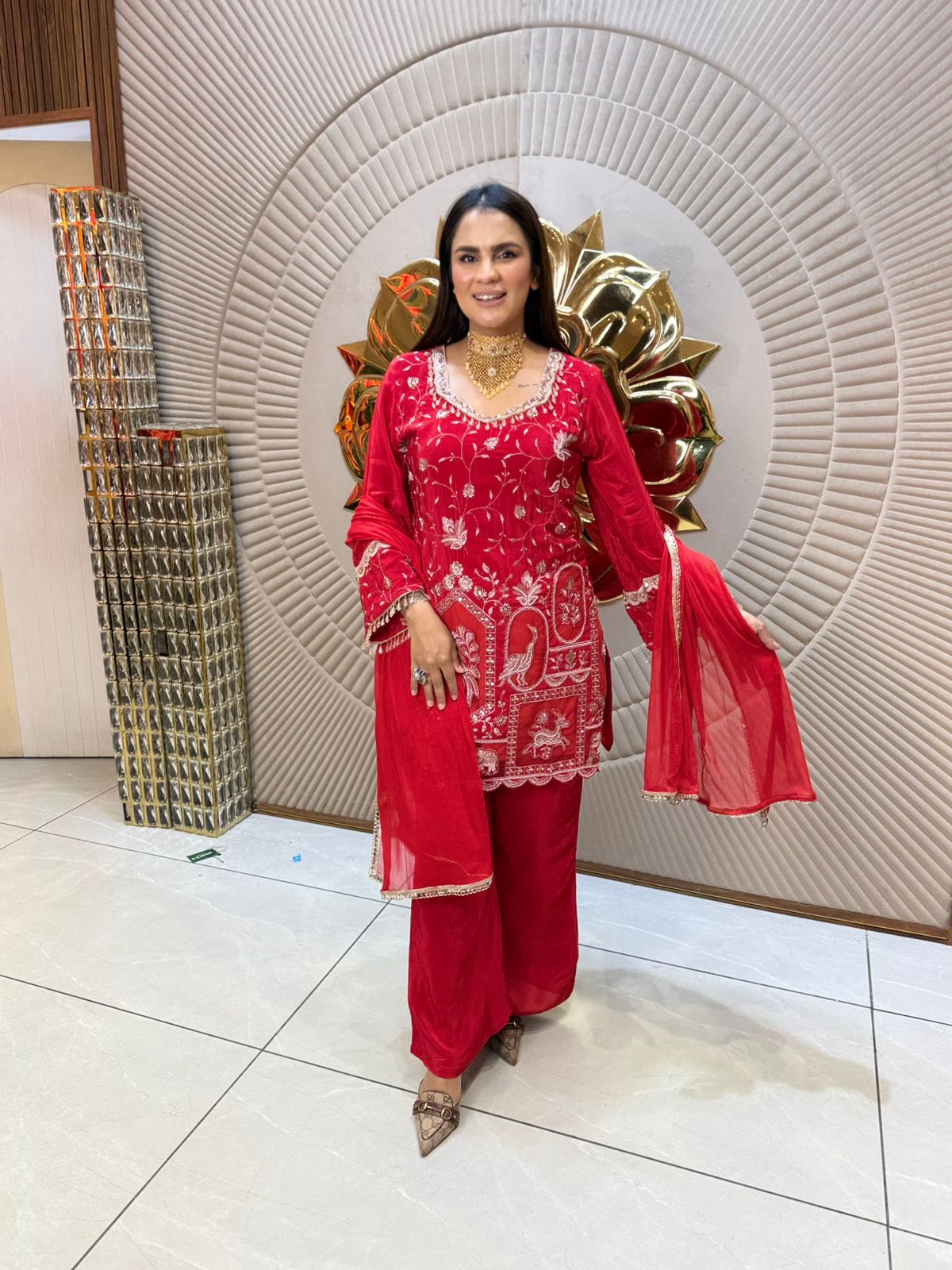 Beautiful Suit With Embroidery Work PC1896