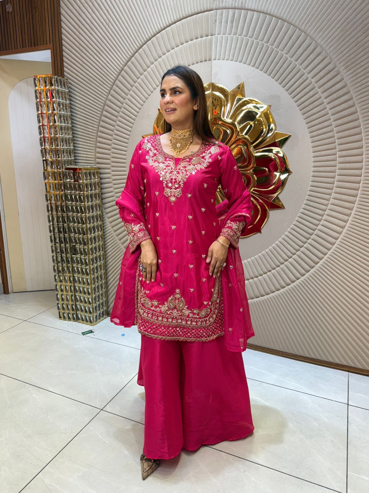 Designer Suit With Fully Embroidery Work PC1897
