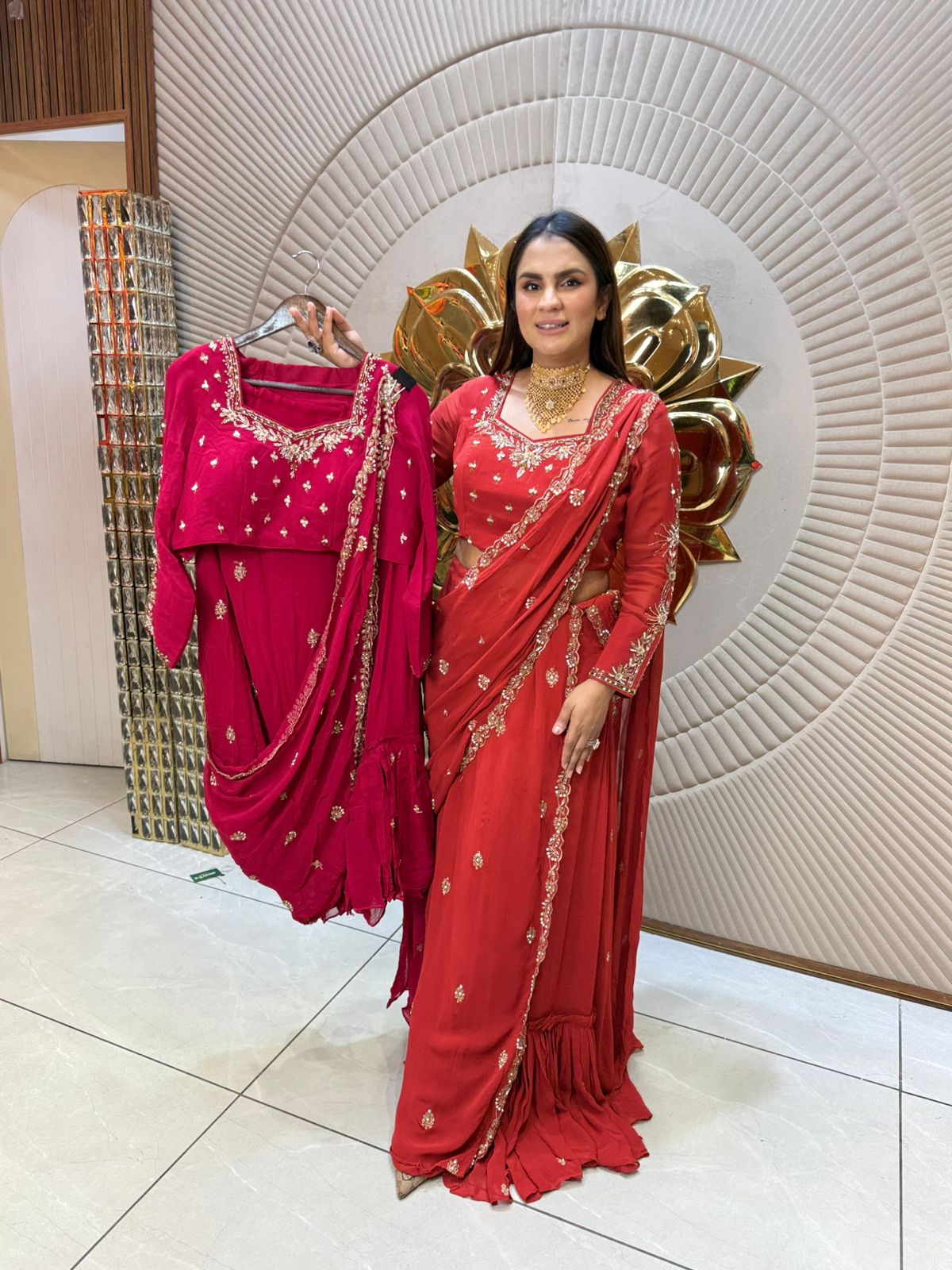 Designer Hot Selling Embroidered Saree PC1904