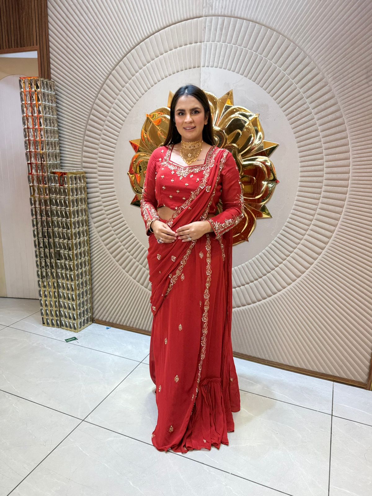Designer Hot Selling Embroidered Saree PC1904