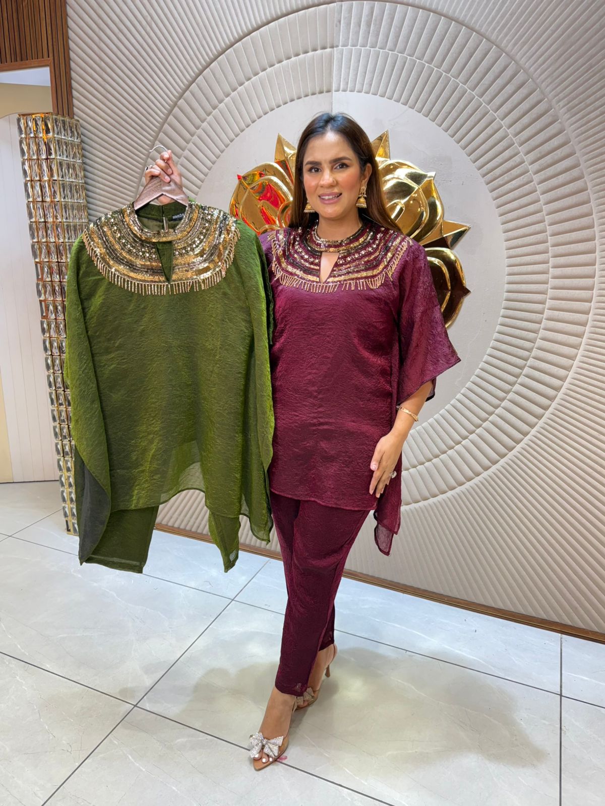 Elegant Designer Tunics with Embellished Neckline PC1905