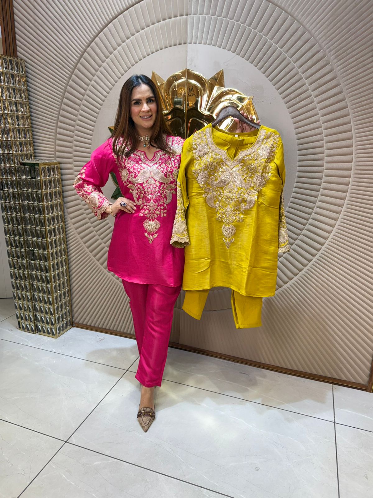 Elegant Embroidered Silk Suit Collection PC1920