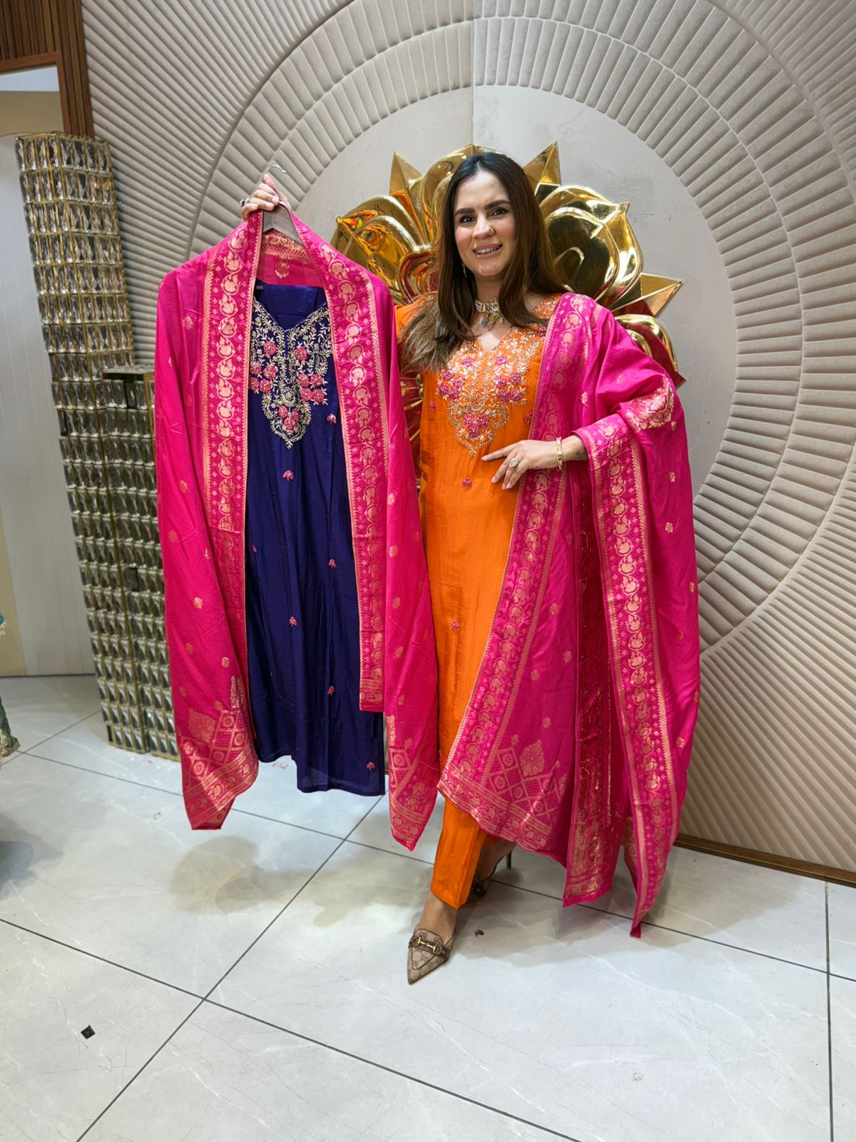 Beautiful Suit With Neck Work PC1927