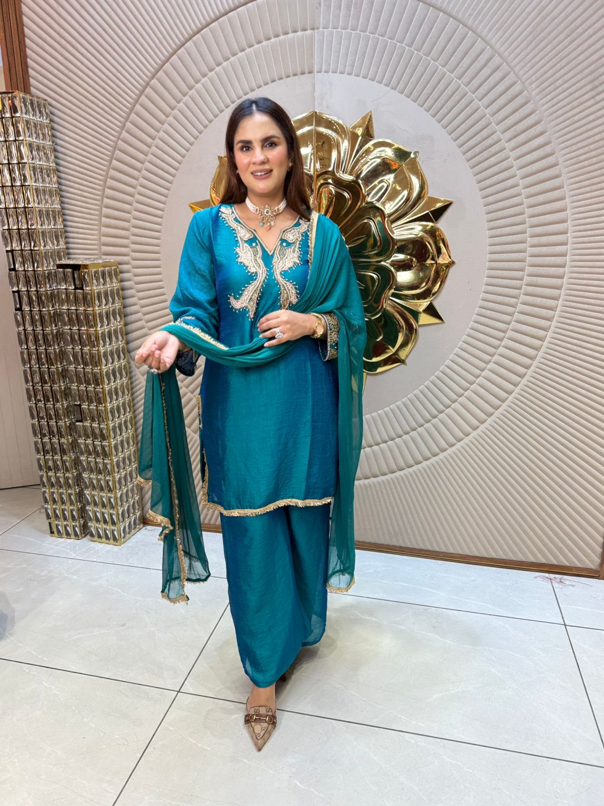 Stunning Full Sleeves Designer Suit PC1945