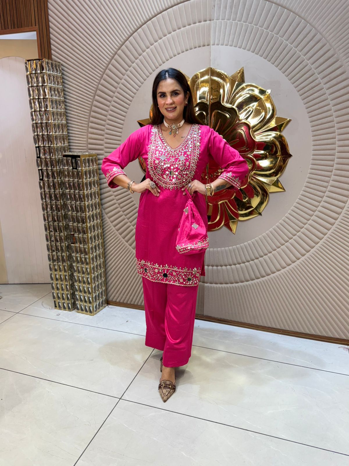 Stunning Co-Ord Set With Potli PC1953