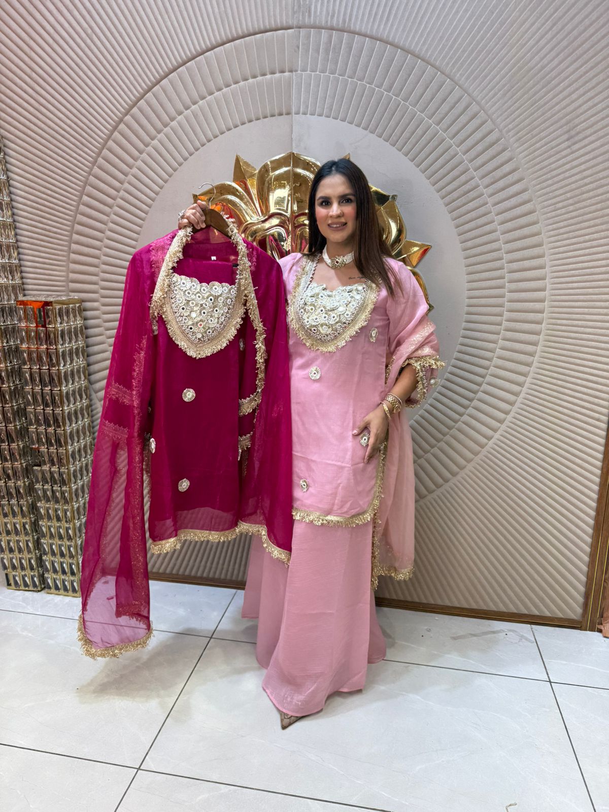 Crape Fabric Silk Fabric Suit PC1960