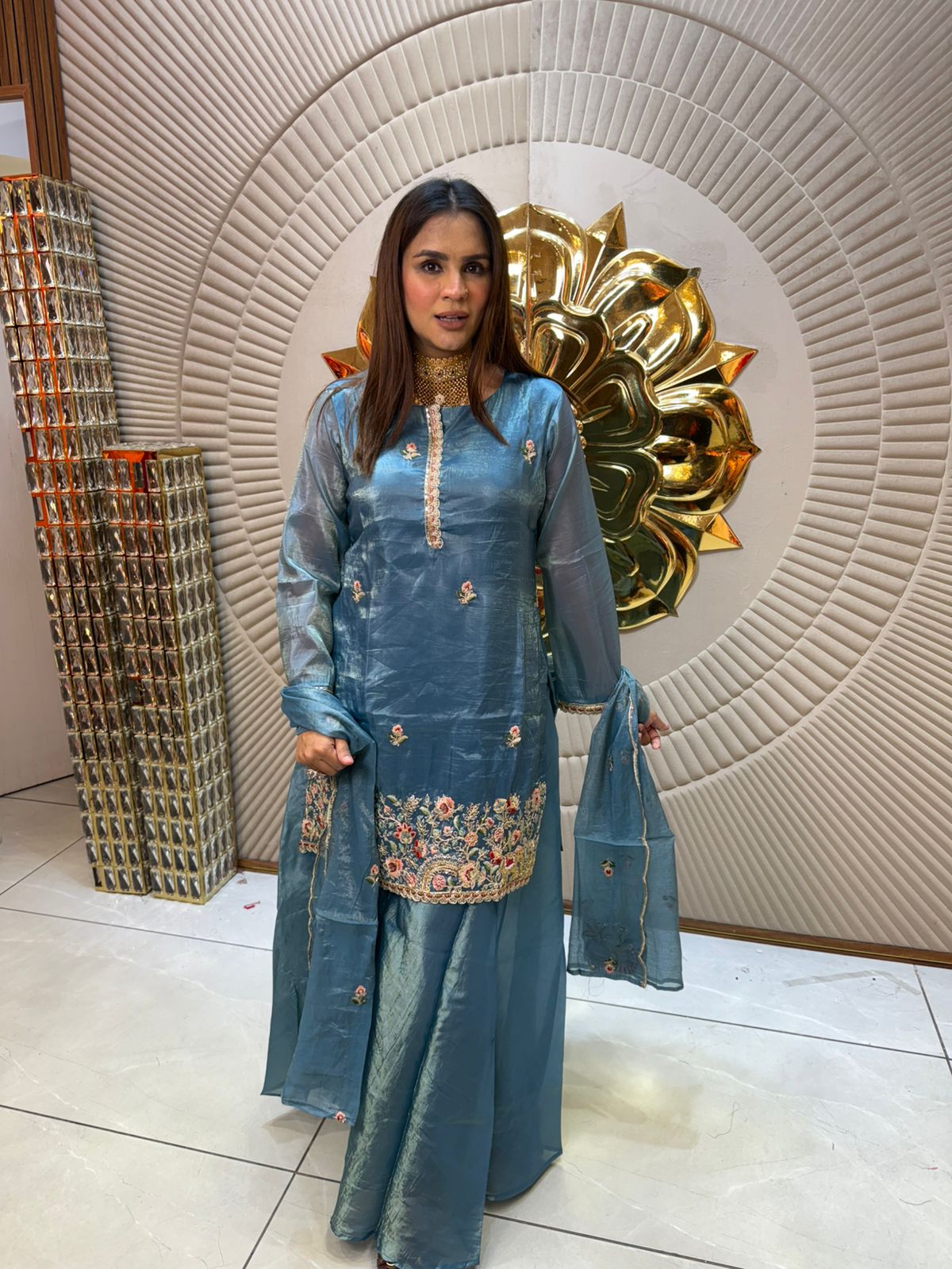 Tissue Silk Fabric Suit PC1972
