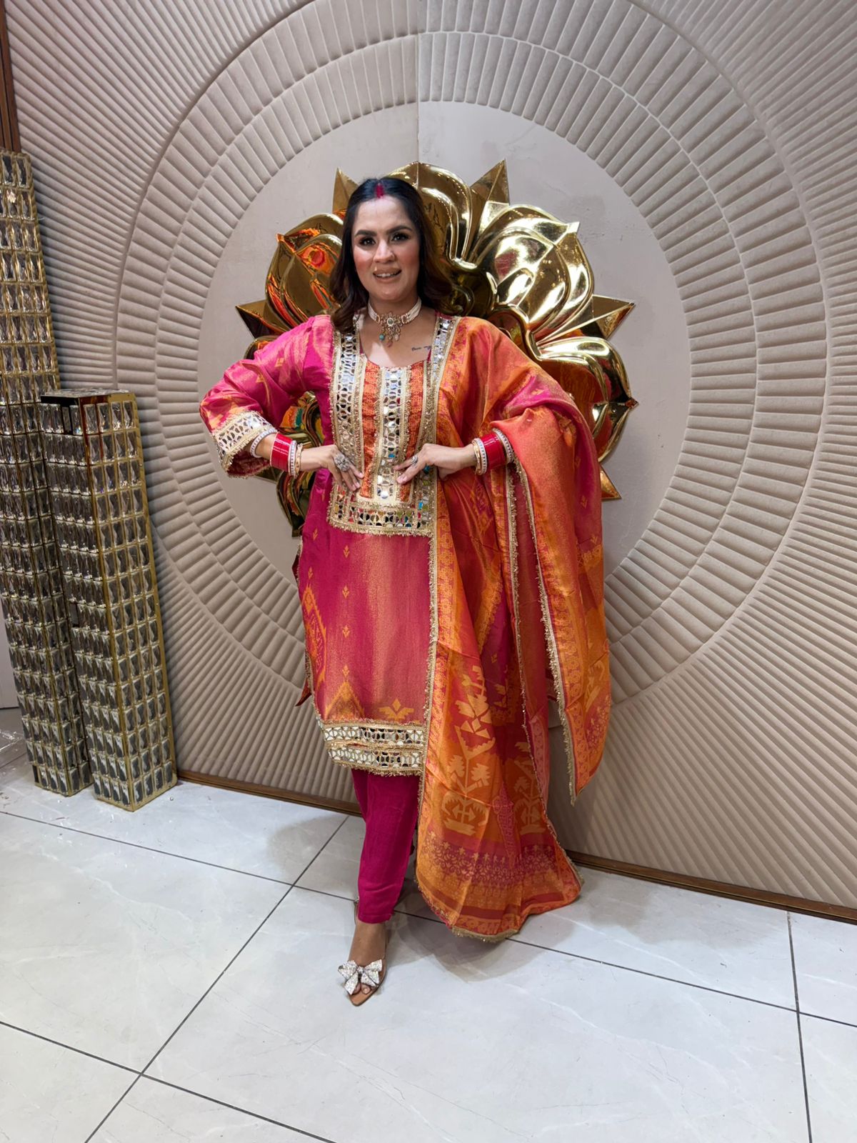Beautiful Suit With Neck Work PC1982