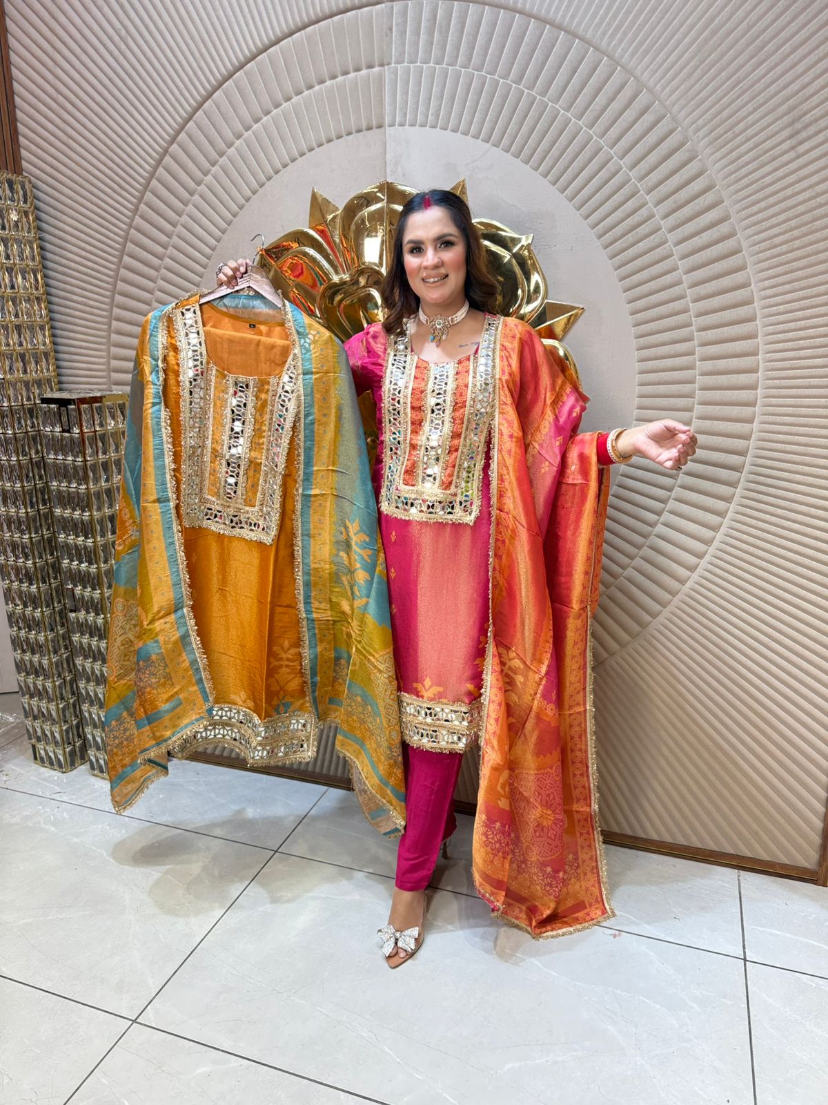Beautiful Suit With Neck Work PC1982