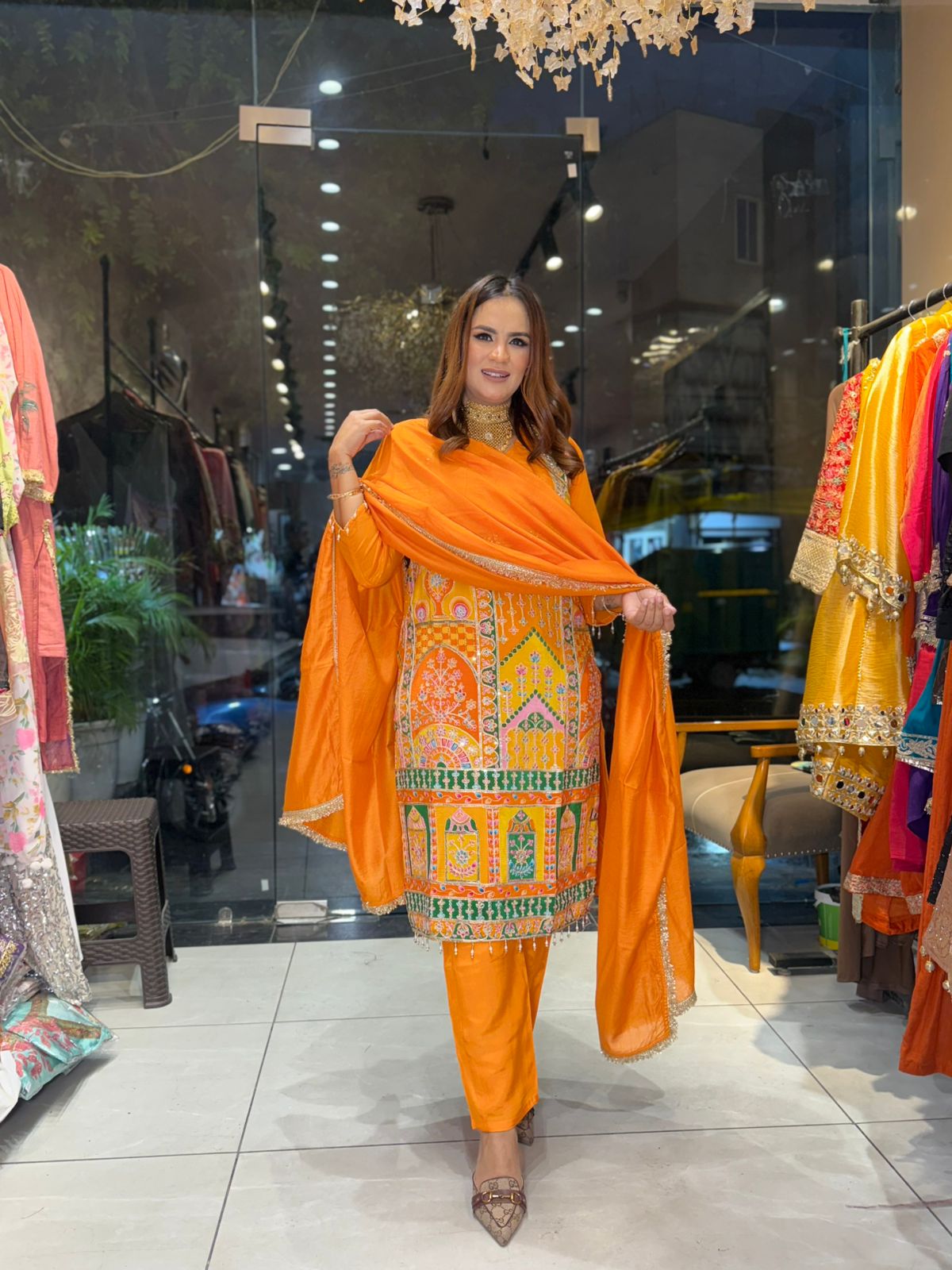 Stunning Pattern Print Suit PC1987
