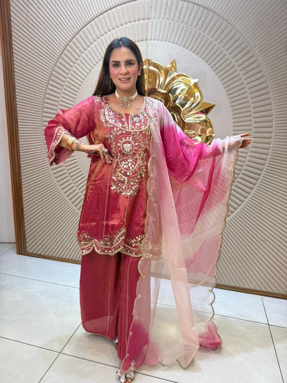 Pure Fabric Gotta Work Suite With Aurangza Dupata pc2008