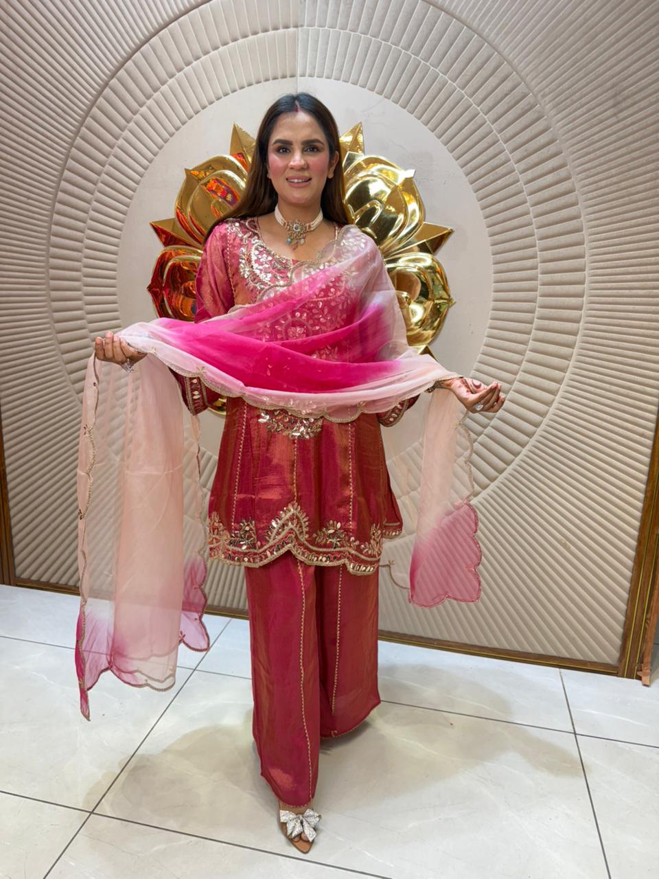 Pure Fabric Gotta Work Suite With Aurangza Dupata pc2008