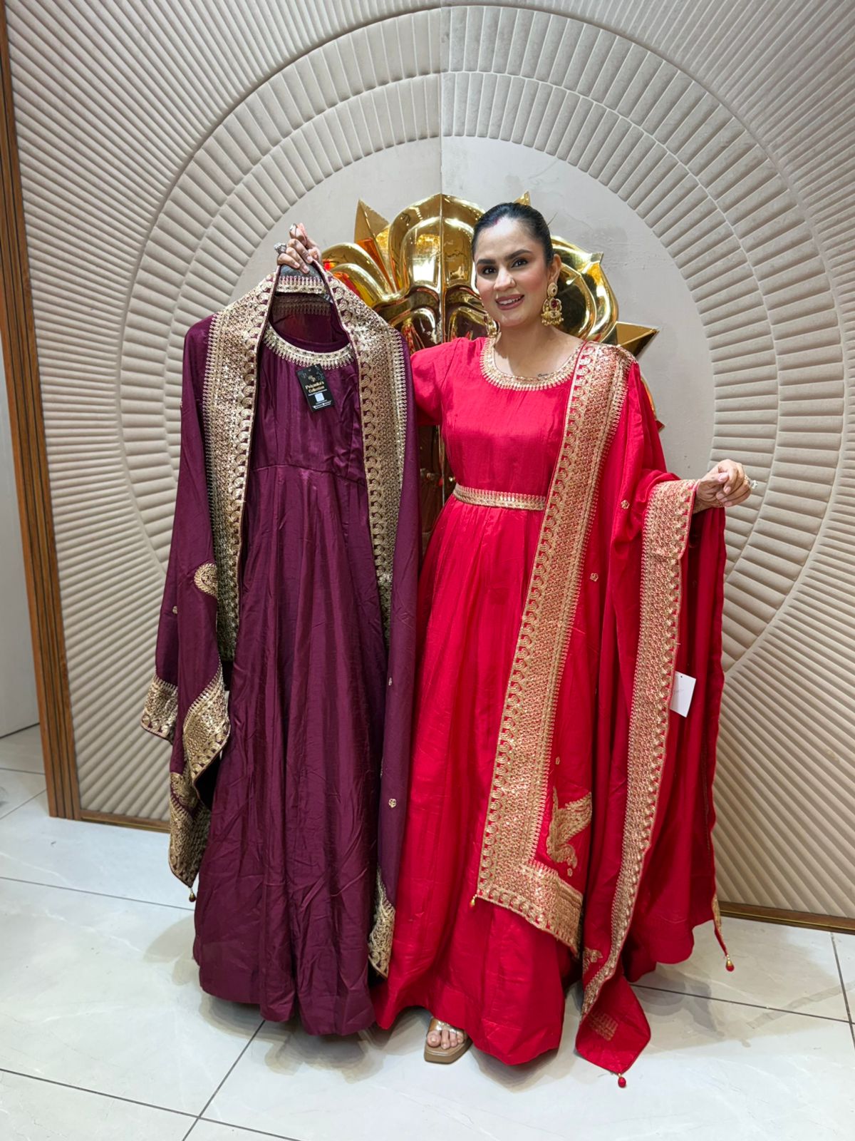 Beautiful Long Suit With Heavy Dupatta PC2023