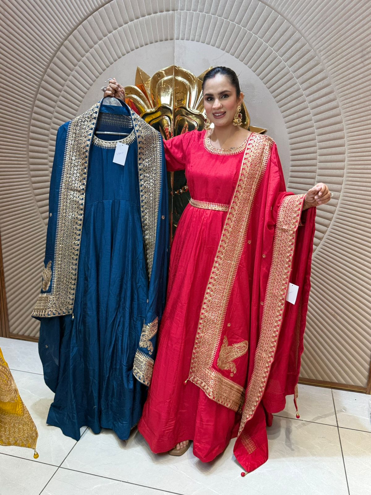 Beautiful Long Suit With Heavy Dupatta PC2023