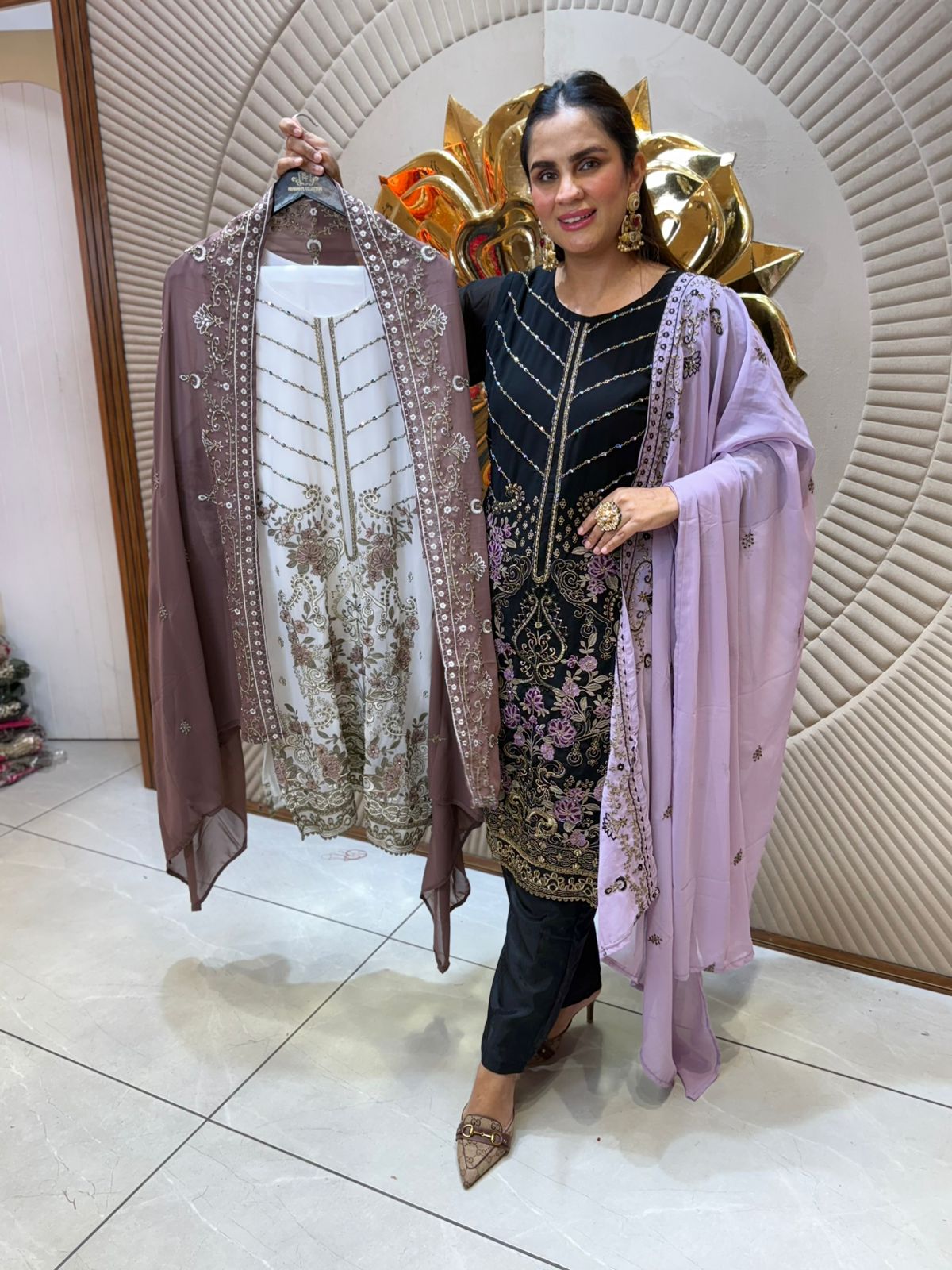 Beautiful Suit With Lace Work PC2029