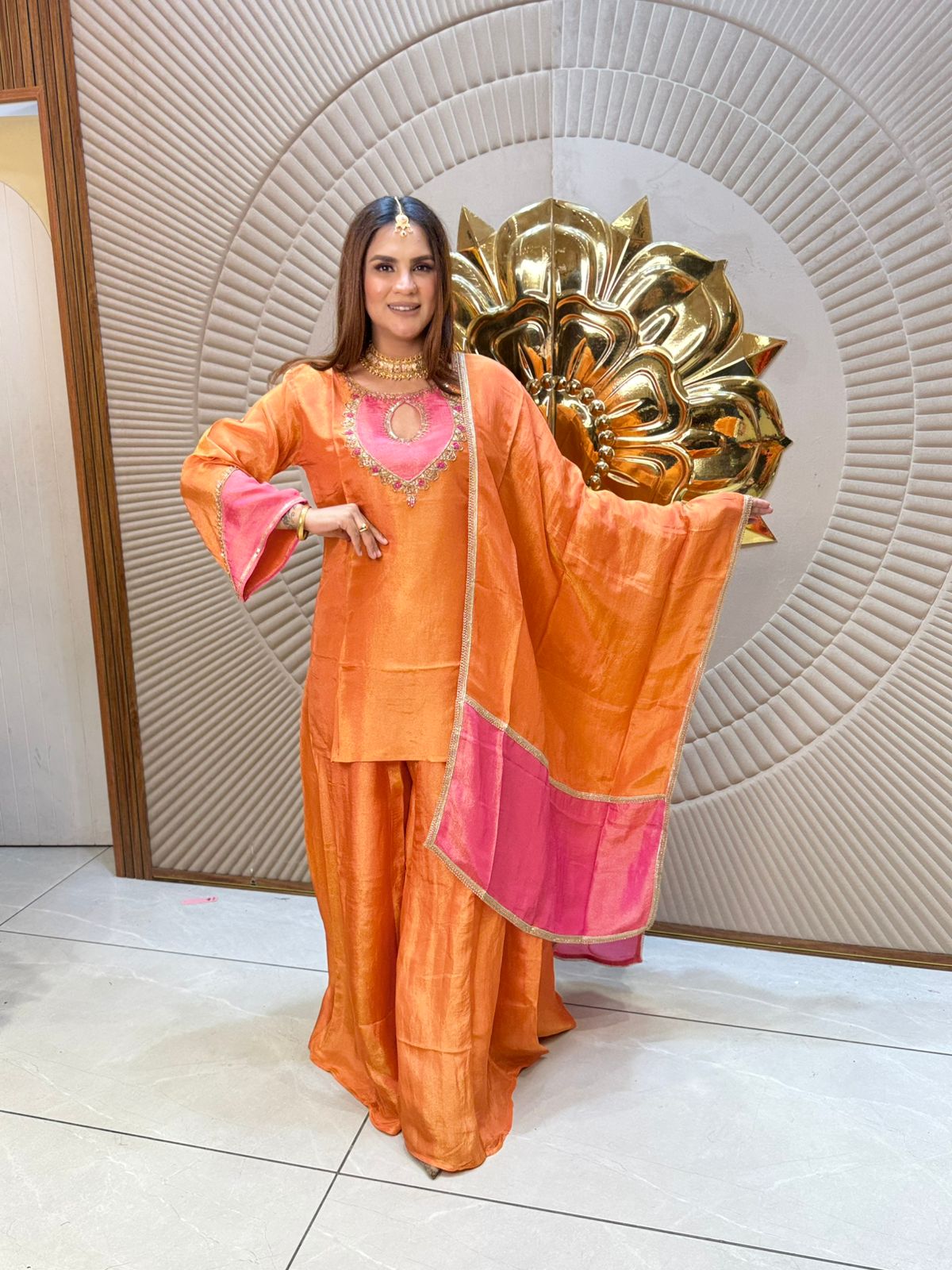 Beautiful Suit With Designer Neck PC2105