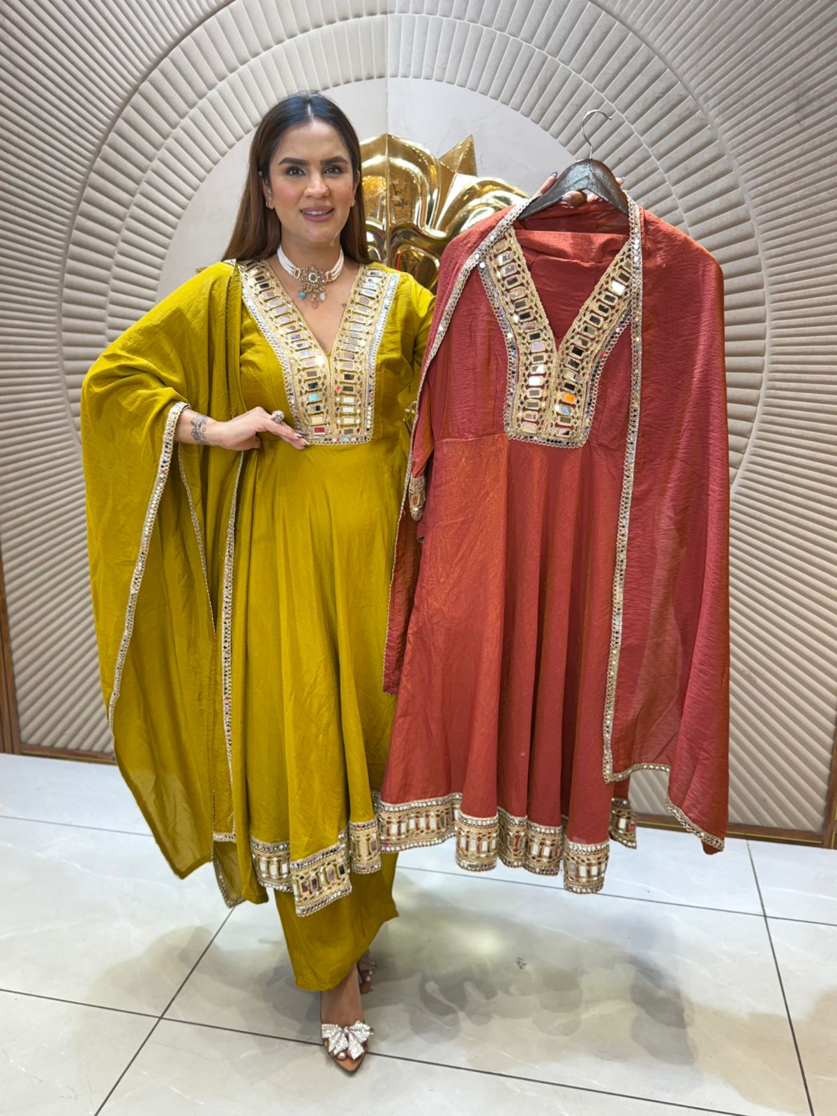 Elegant Suit With Lace Work PC2163