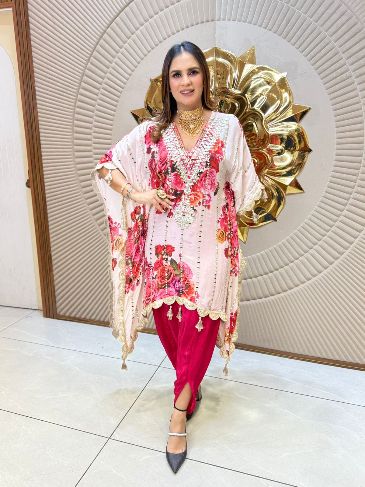 Beautiful Dress With V neck Design PC2184