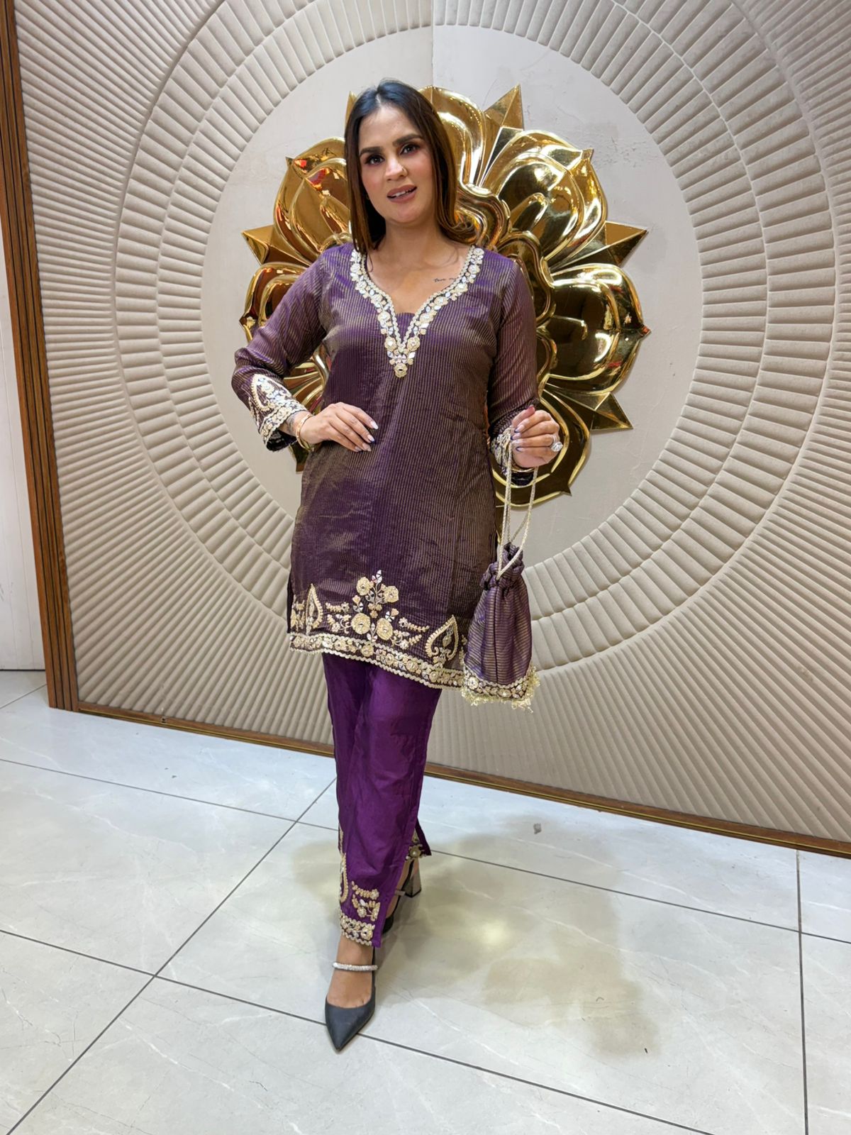 Beautiful Suit With Hand Bag PC2201