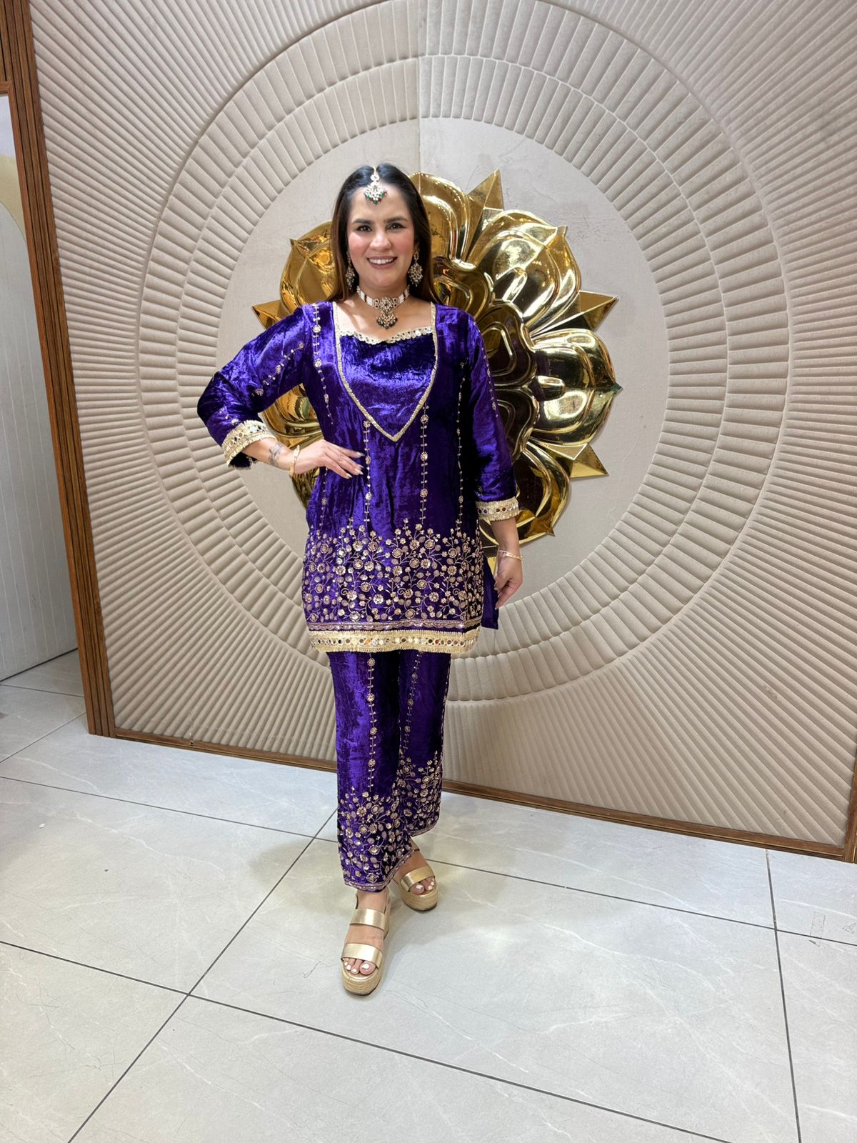 Elegant Dress With Lace Work PC2255