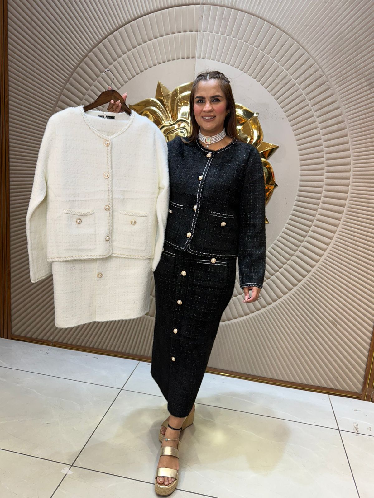 Cordinated Skirt And Top For Winters PC2343