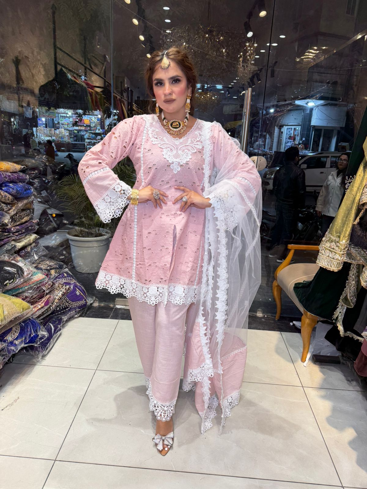 Stunning Pakistani Suit With Lace Work PC2510