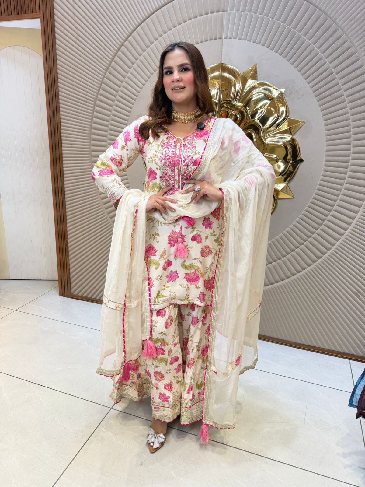 Elegant Flower Print Suit PC2624