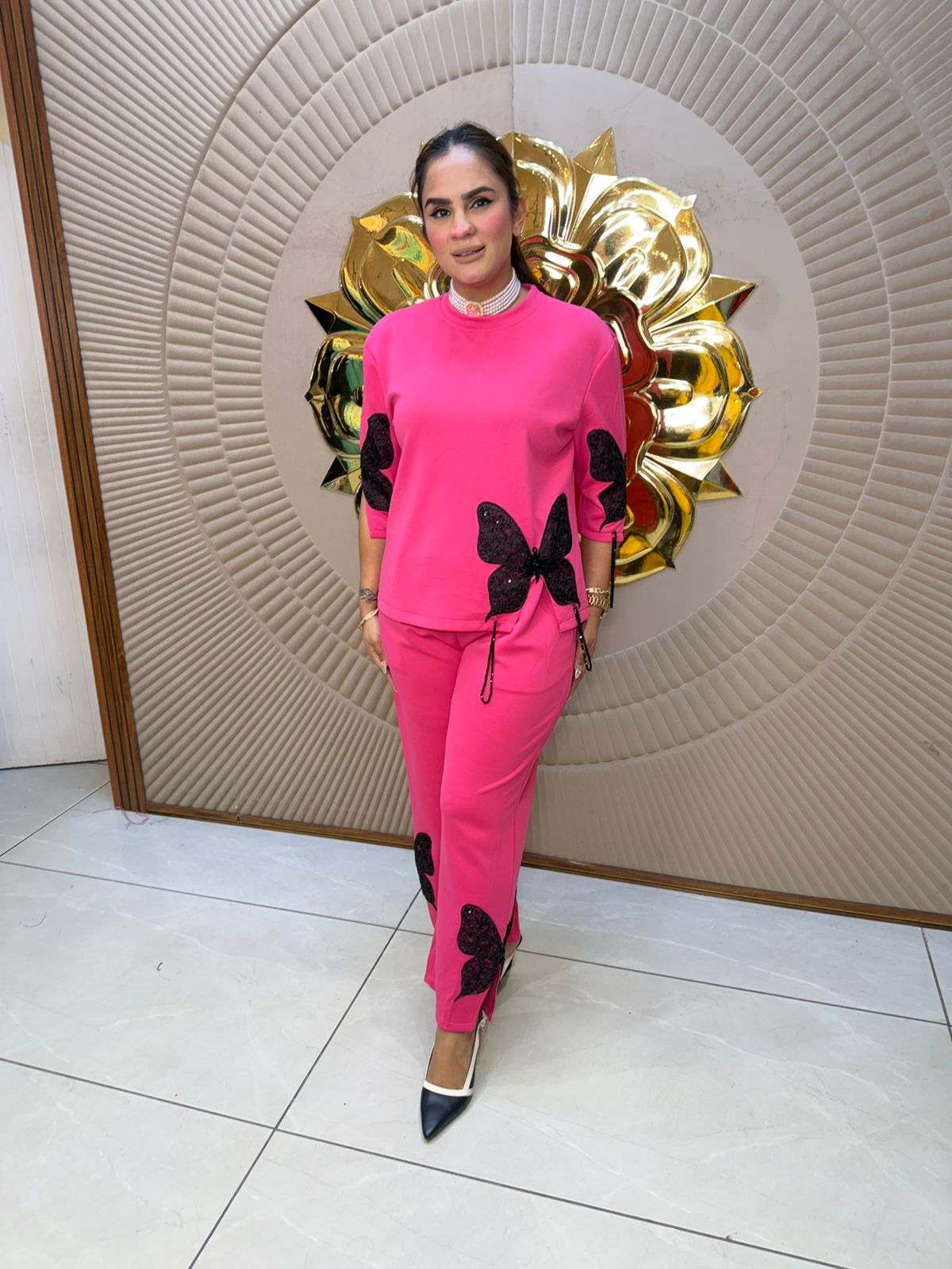 Elegant Coord Set With Butterfly Design PC2720