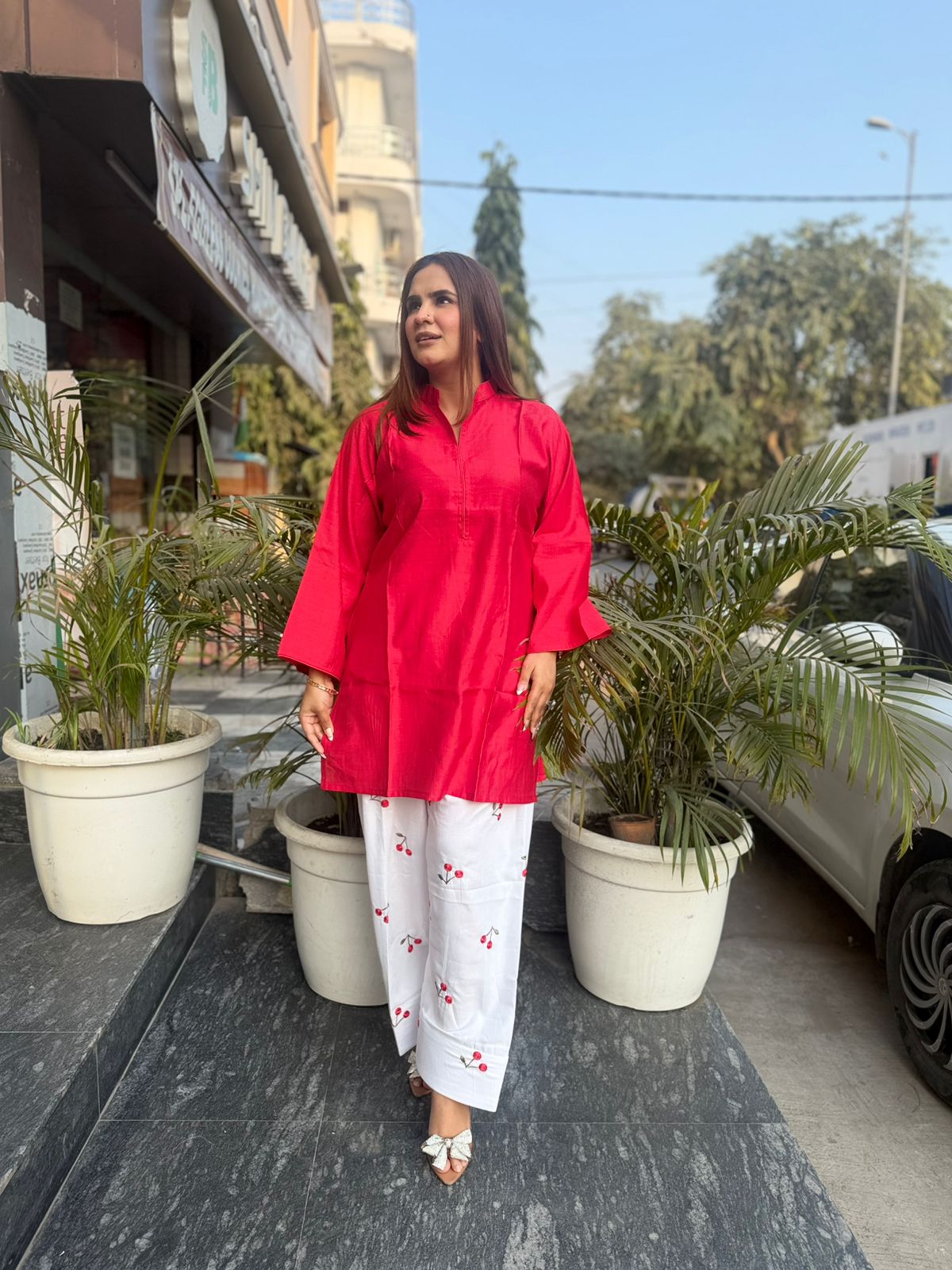 Beautiful Suit With Cheery Design on Bottom PC2723