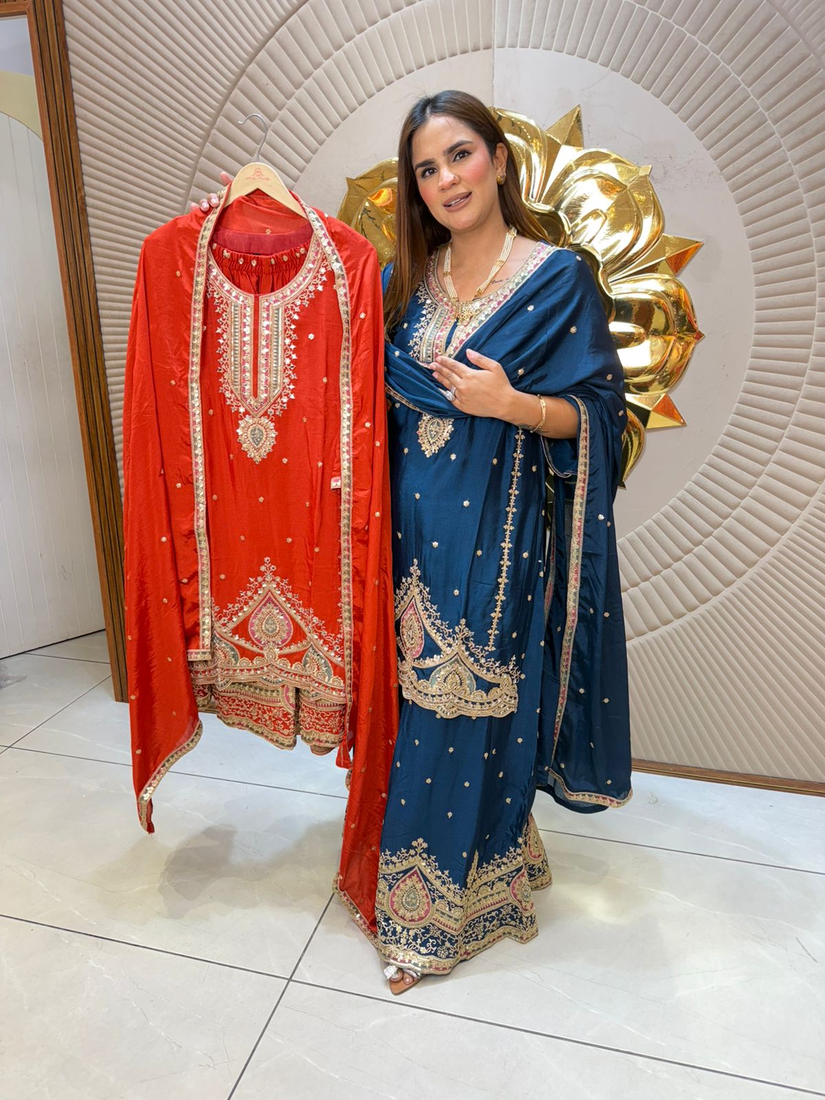 Beautiful Suit With Lace Work PC2842