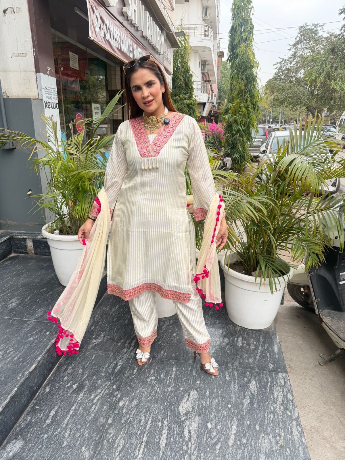 Stunning Suit With Lace Work PC268