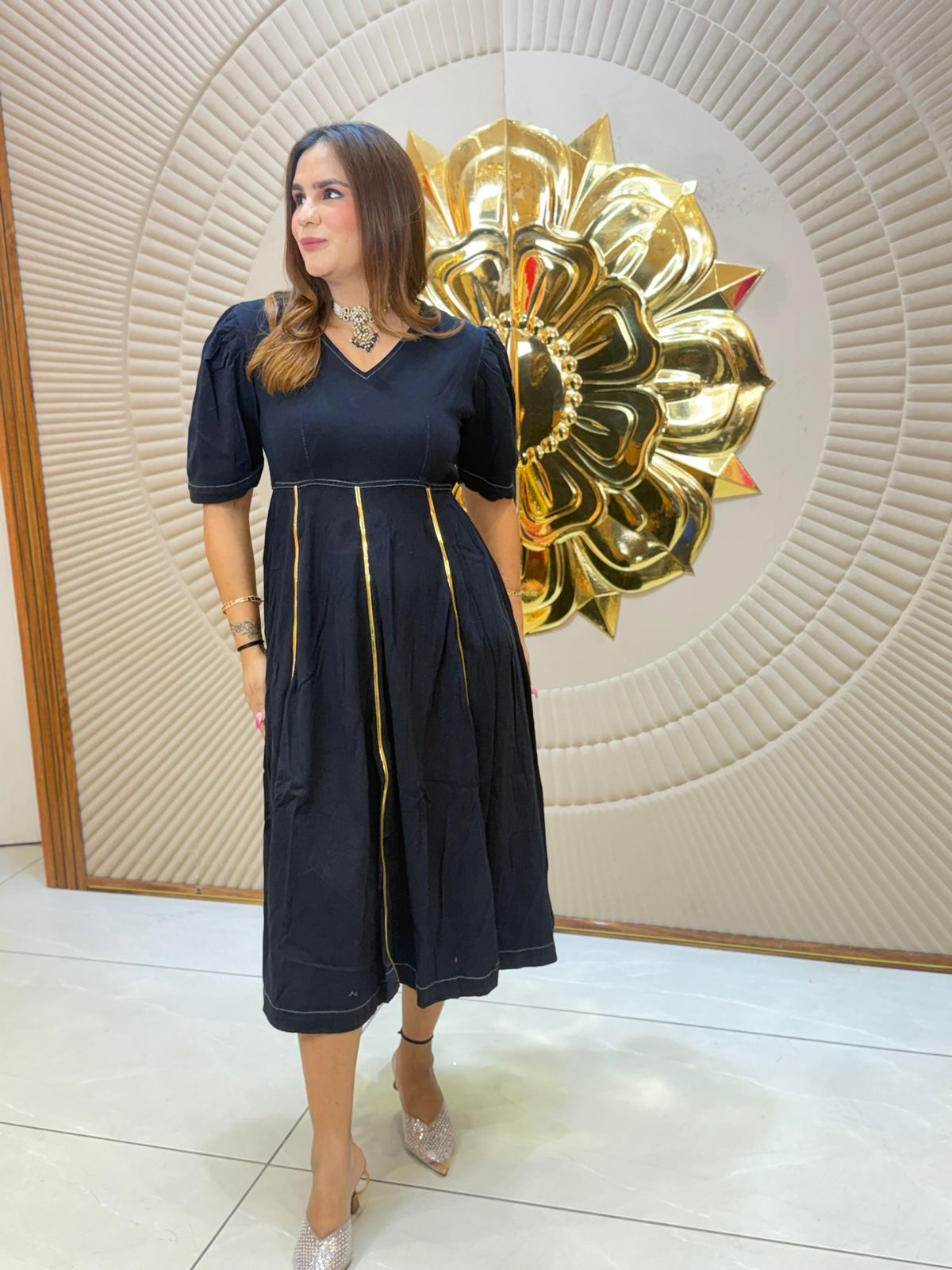 Stunning V-Neck Long Dress PC2723