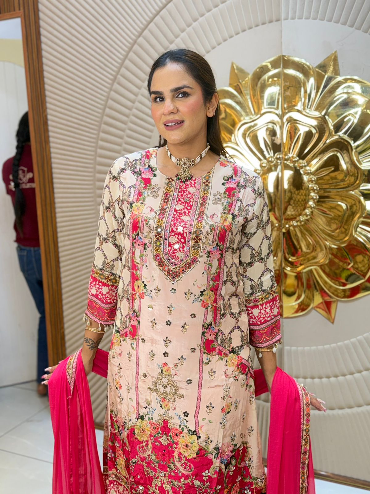 Beautiful Pattern Print Suit PC2759