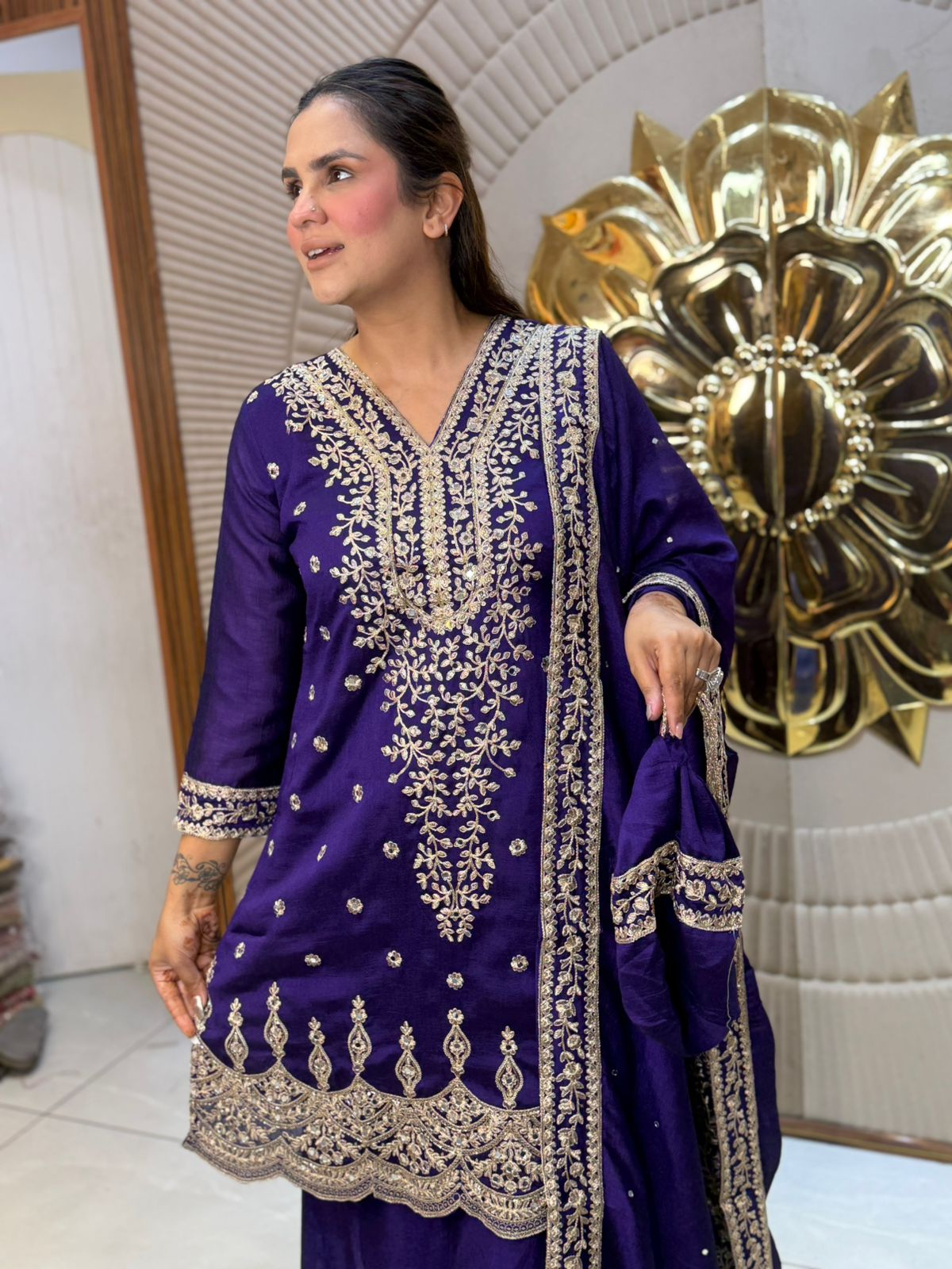 Beautiful Party Wear Suit With Potli PC2886