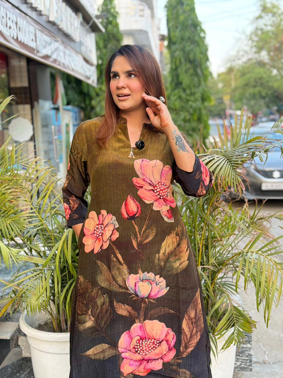 Stunning Flower Print Suit PC2903