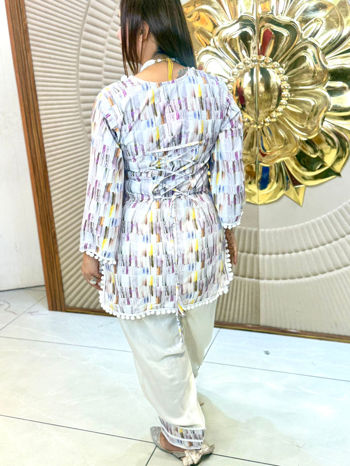 Stunning Pattern Print Work PC2910