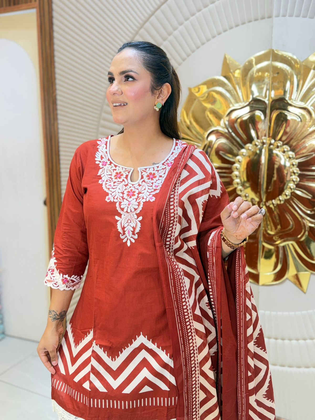 Stunning Suit With Embroidery Work PC2930