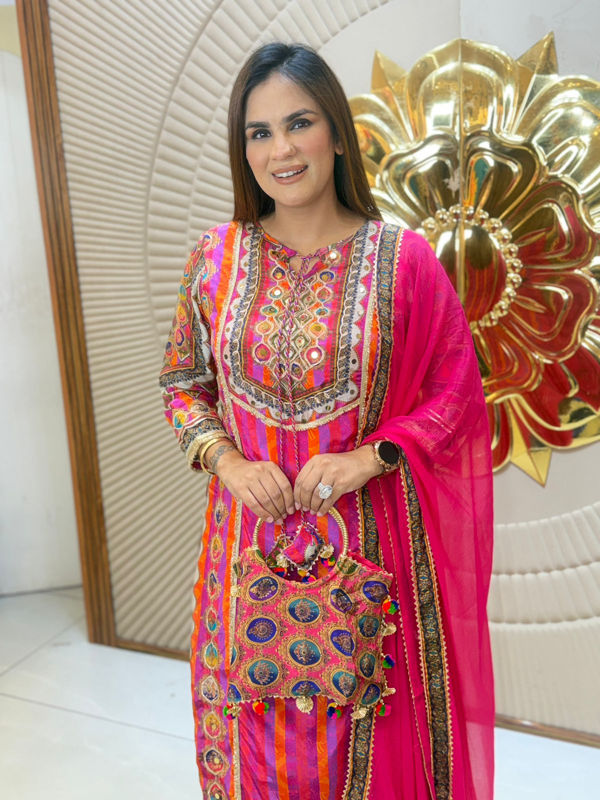 Stunning Pattern Print Long Suit PC3025