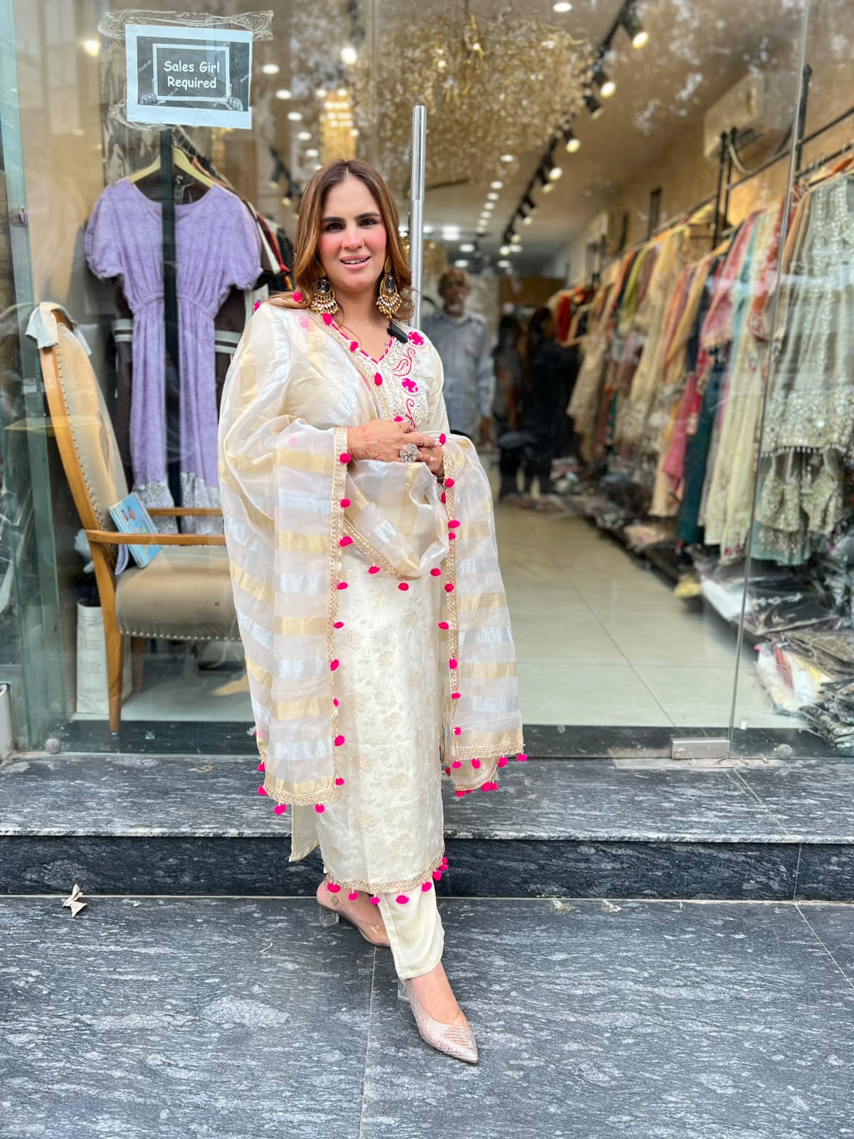 Stunning Suit With Embroidery Work PC3163