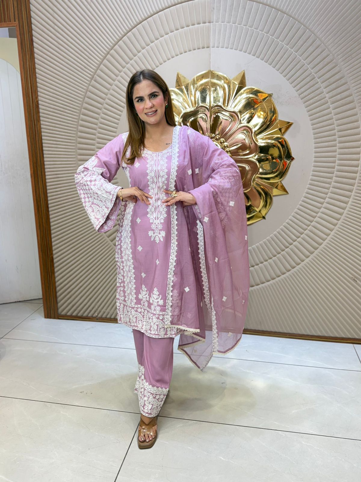 Beautiful Suit With Embroidery Work PC8205
