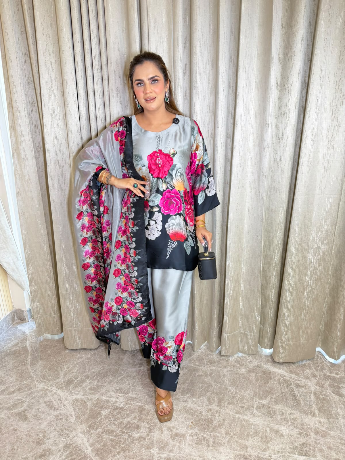 Elegant Suit With Flower Design PC3303