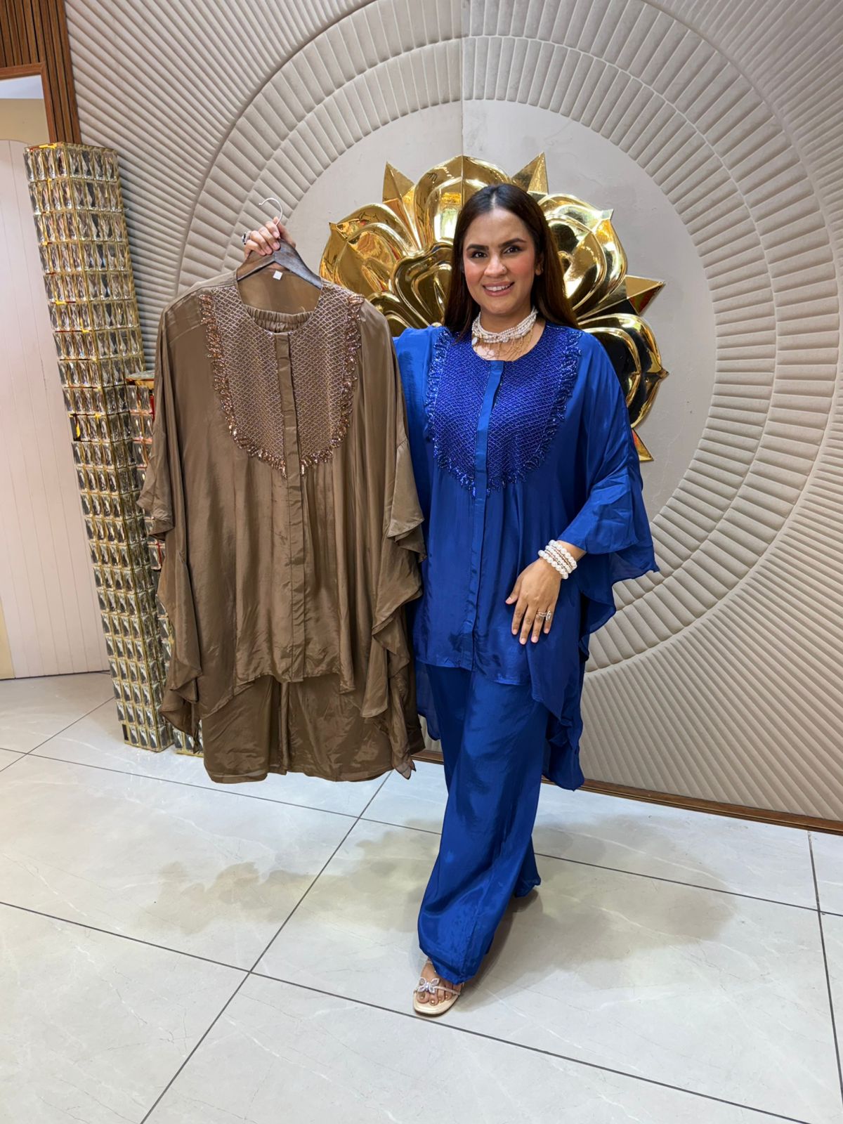 Elegant Royal Blue Women’s Designer Kaftan Suit PC1696