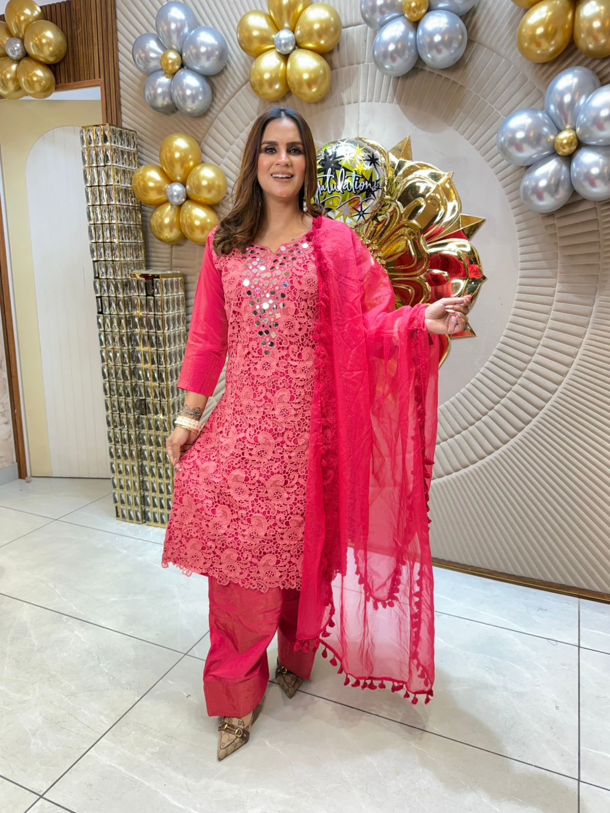 Beautiful Suit With Farshi Salwar PC1822