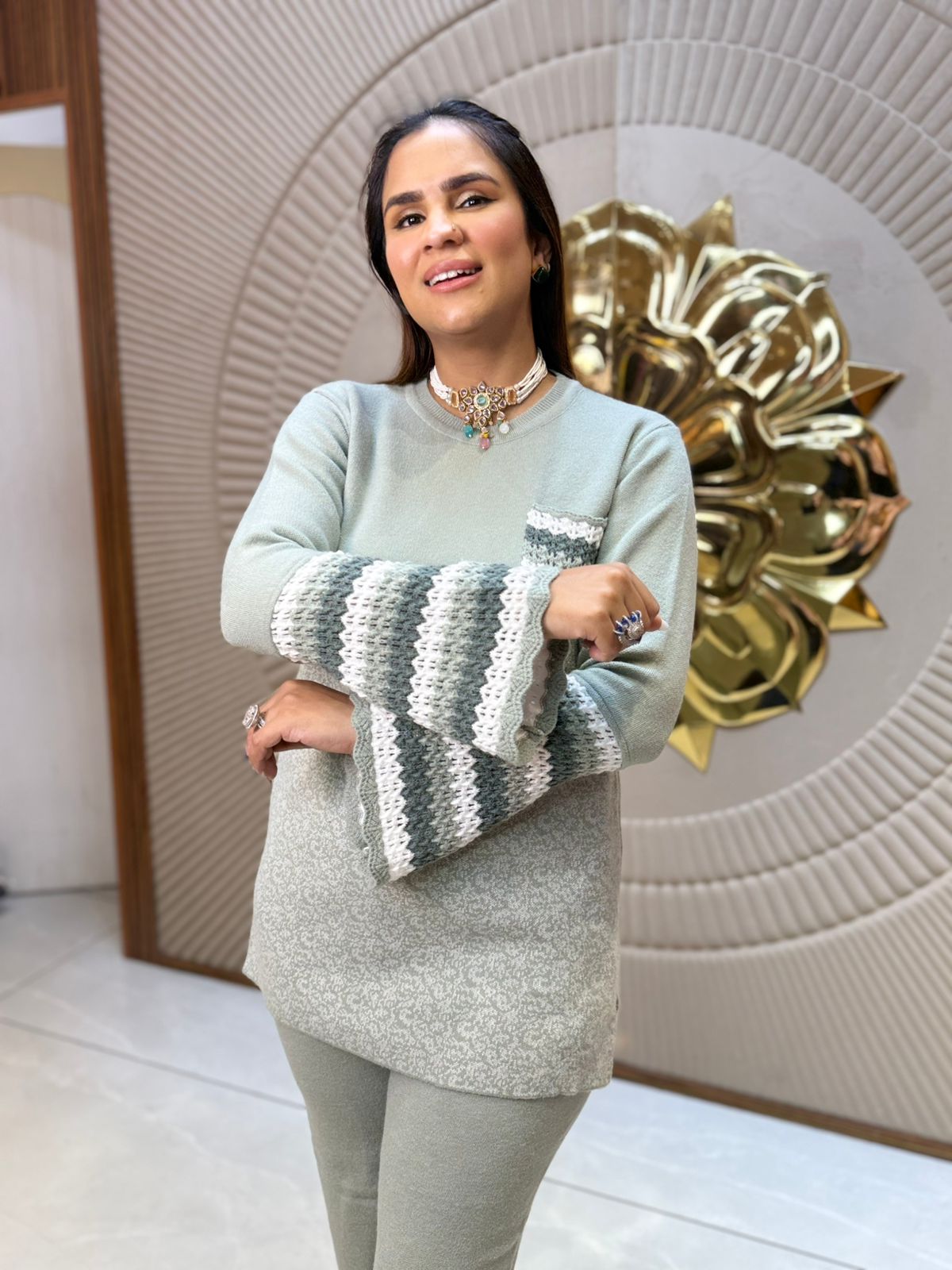 Pretty Woolen Cordset For Winters PC2221