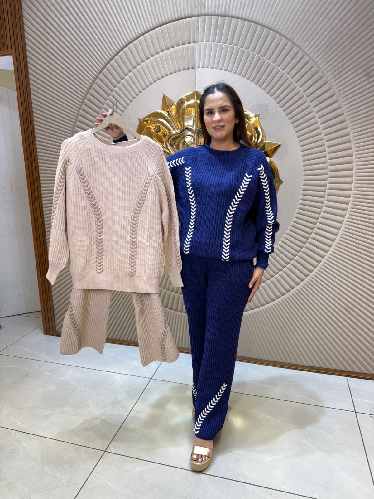 Elegant Woolen Coord Set PC2263