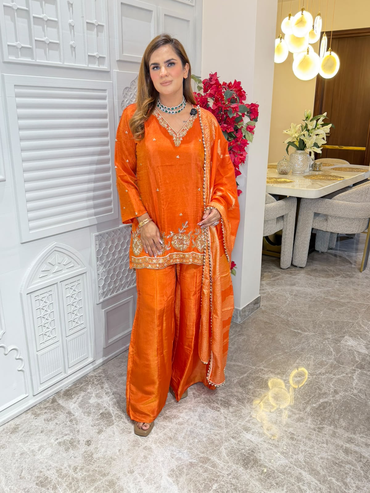 Elegant Suit With Lace Work PC3312