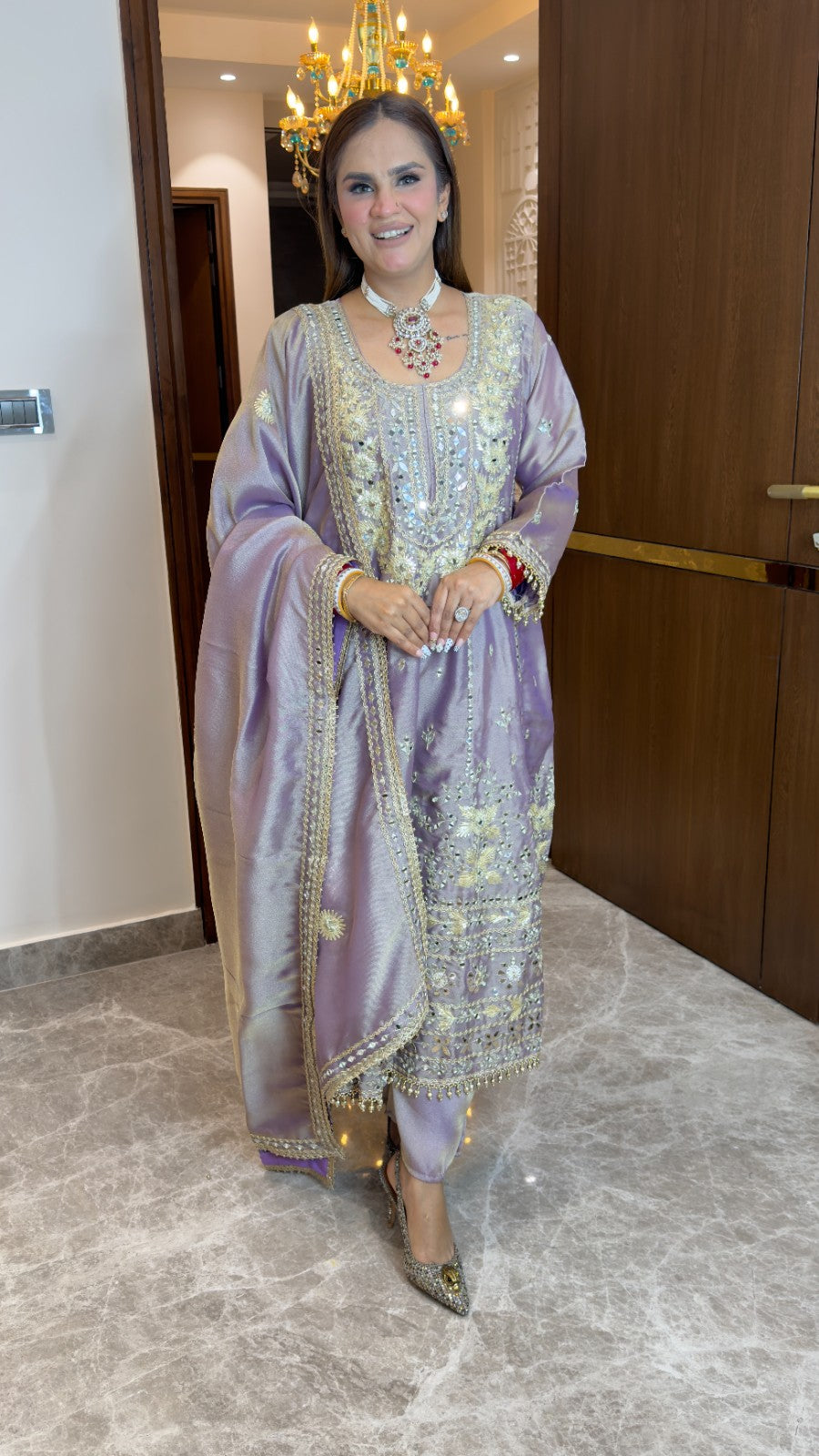 Beutiful elegant partywear suit pc3335